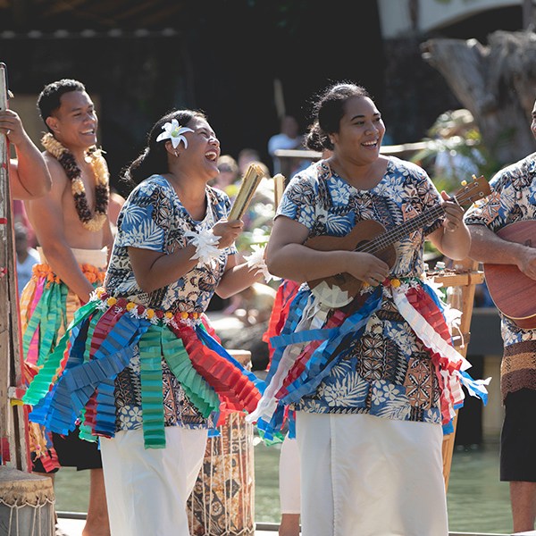 a group of people wearing costumes