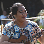 a close up of a person