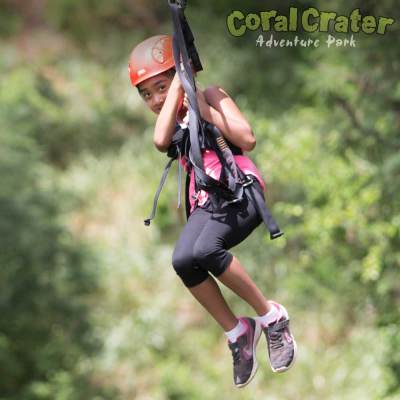 girl on zipline