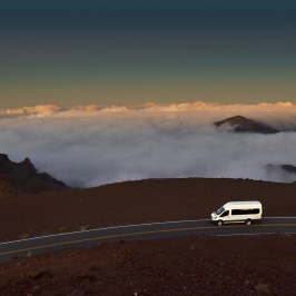 Haleakala Road and Van