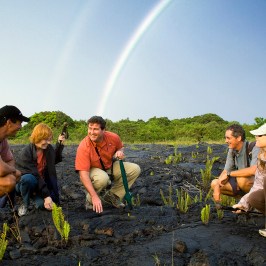 tour group lava field