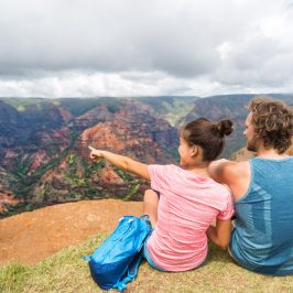 PolyAd - Waimea Canyon couple pointing
