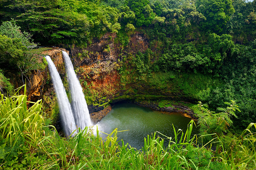 Kauai Twin Waterfalls
