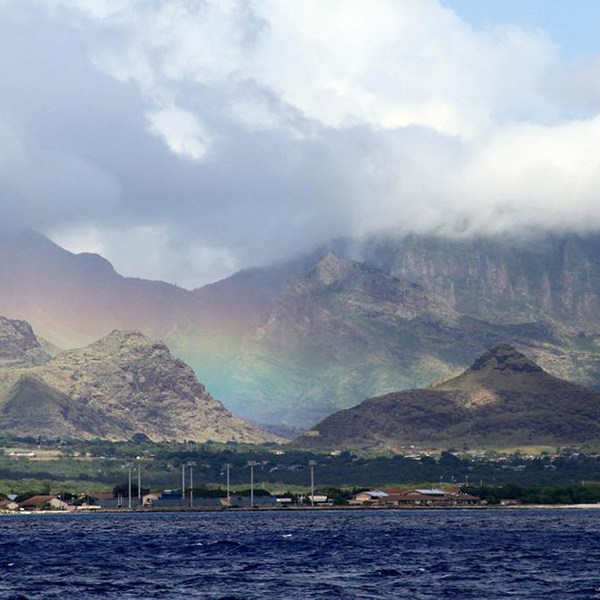 makua valley rainbow west oahu ocean playground