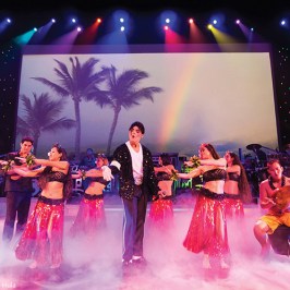 michael jackson with hula dancers