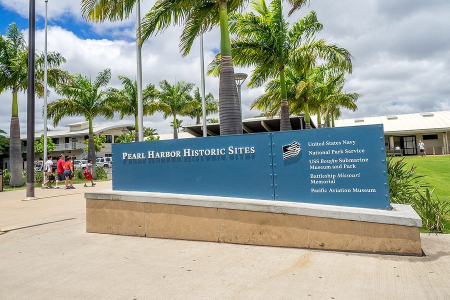 pearl harbor historic sites sign