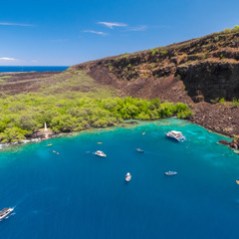 a group of clear blue water