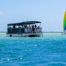 a small boat in a body of water