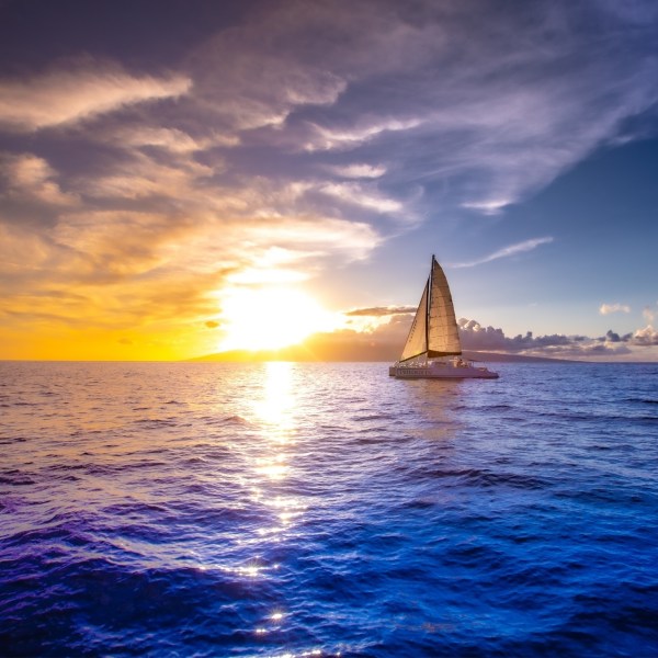 a sunset over a body of water