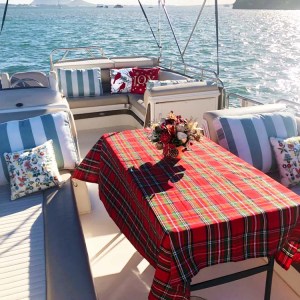 a boat sitting on top of a table