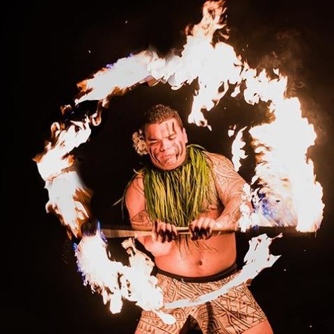 a person that is on fire