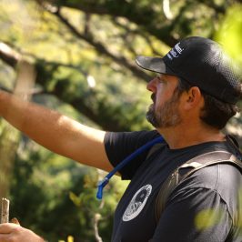 a man holding a cell phone