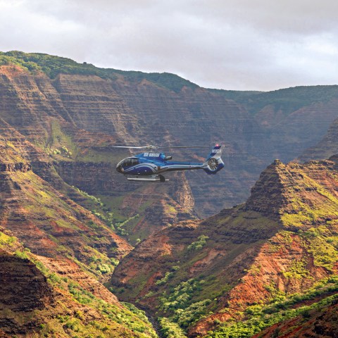 a canyon with a mountain in the background