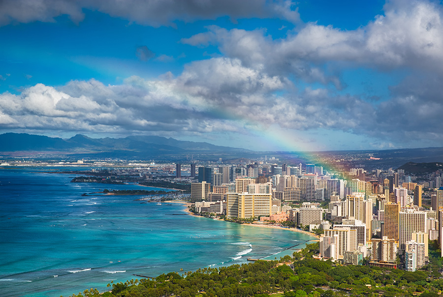 Waikiki from top of Diamond Head