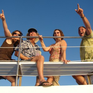 happy guests enjoying the sights