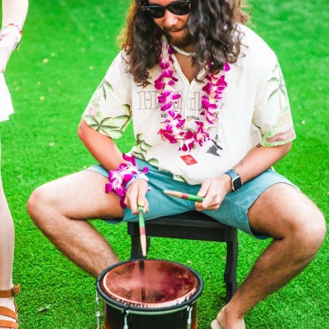 ka moana luau - guest drumming