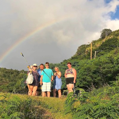 family after a community service tour