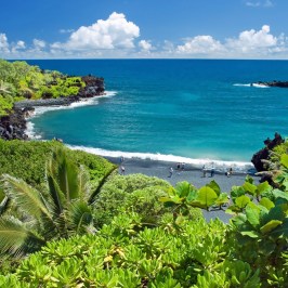 an island in the middle of a body of water