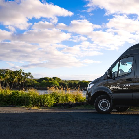 a car parked on the side of a road
