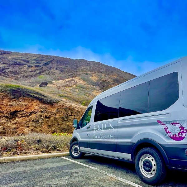 a car parked on the side of a mountain