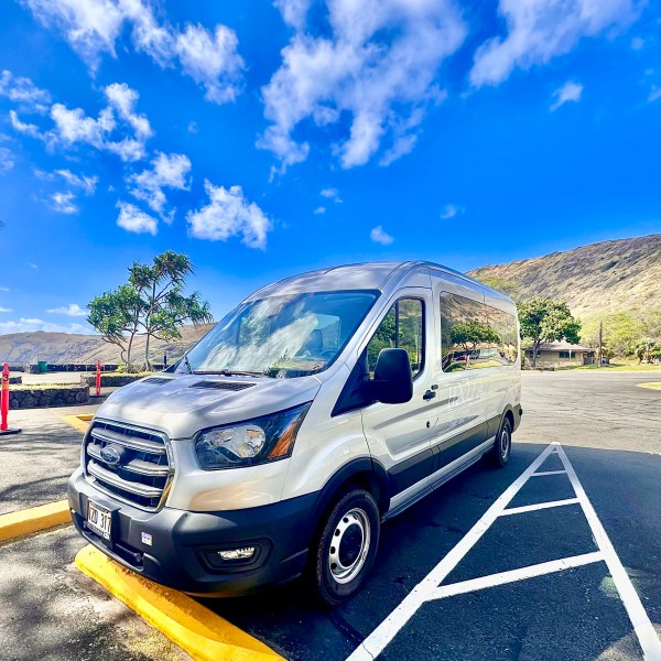 a car parked on the side of a road