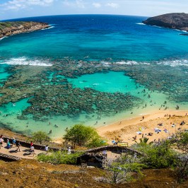 a view of a beach next to a body of water