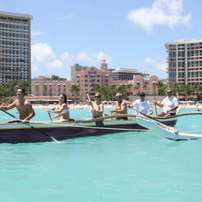 a small boat in a body of water
