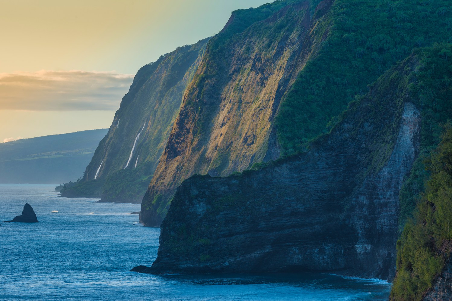 Pololu Valley During Sunrise, Big Island, Hawaii